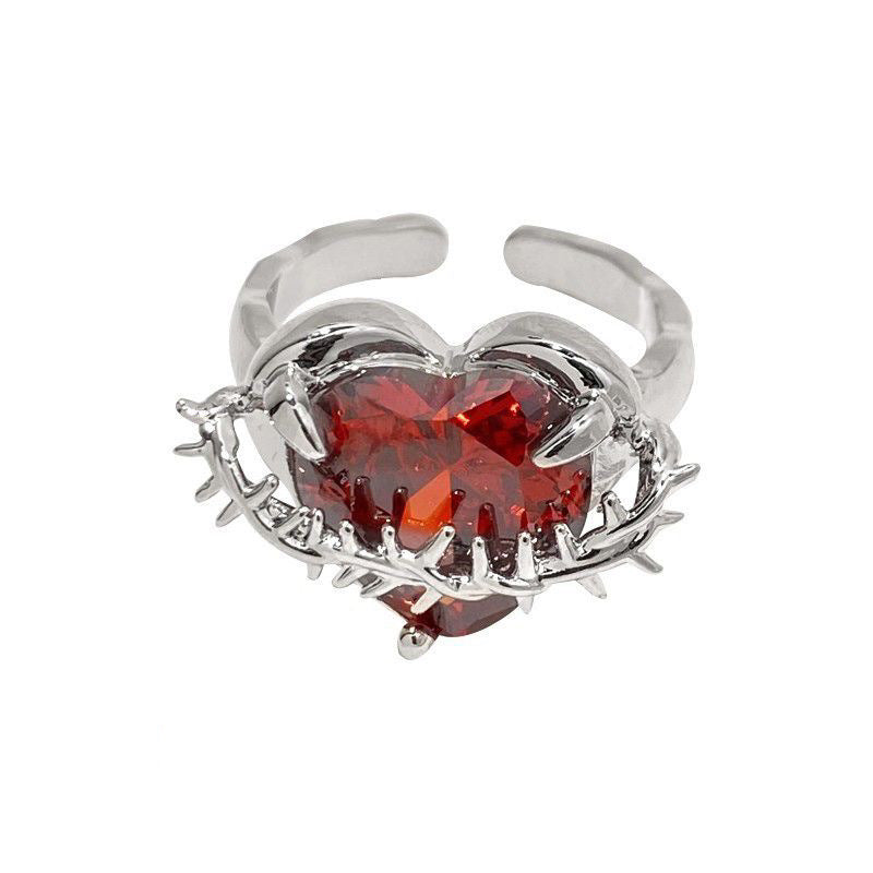 Dangerous Heart-Throbbing Loving Zircon Thorn Ring For Women