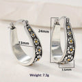 Womens Vintage Distressed Statement Earrings