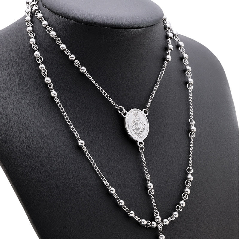 Cross Necklace Vintage And Personalized Collarbone Chain Sweater Chain Made Of Titanium Steel That Wont Fade