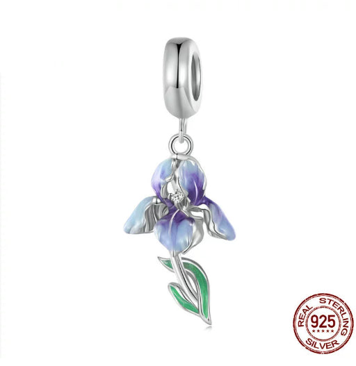 Gradient Oil-Drip Iris DIY Pendant Beads