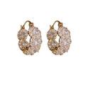 Stylish Zircon Round Hoop Earrings For Women