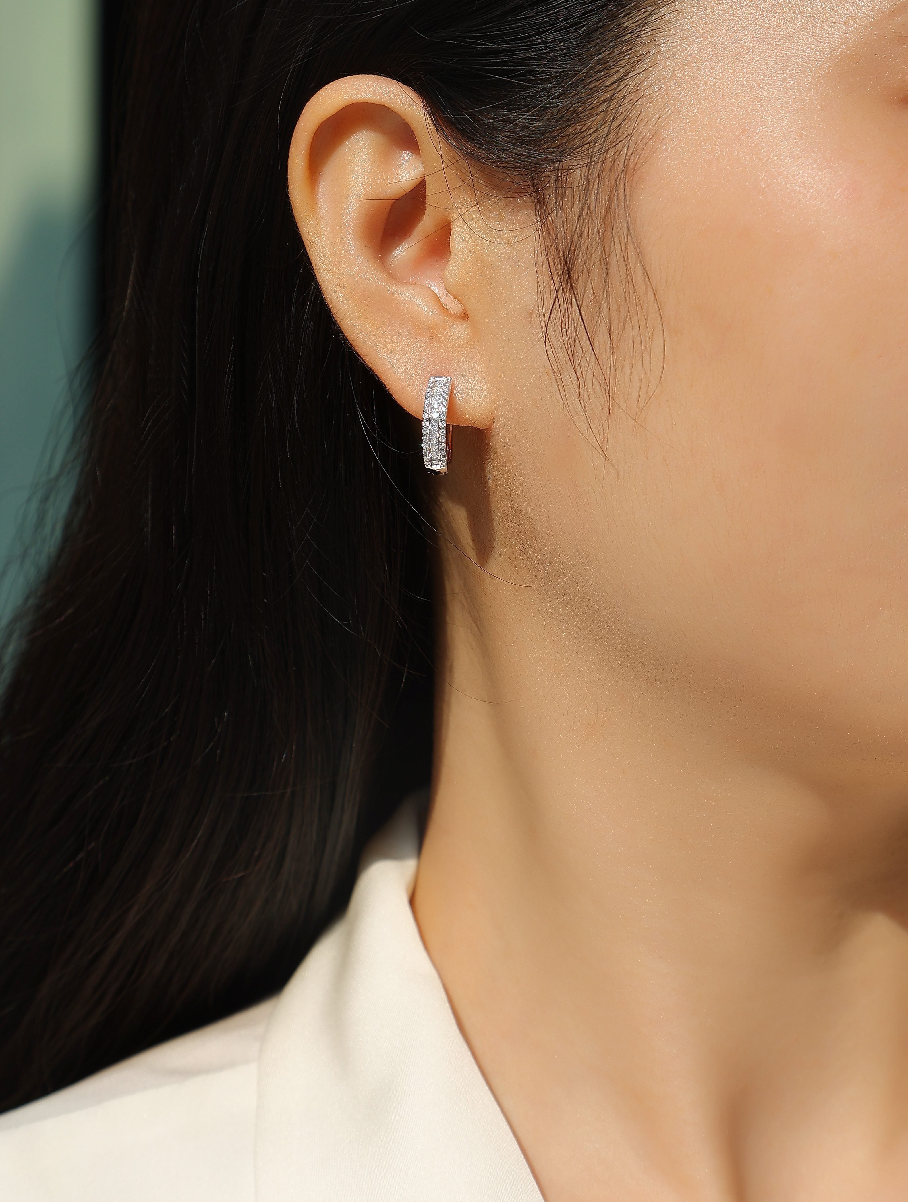 Brilliant Night - Premium Moissanite Luxury Fashion Light Luxury Jewelry Silver Stud Earrings S925 Silver Plated Platinum