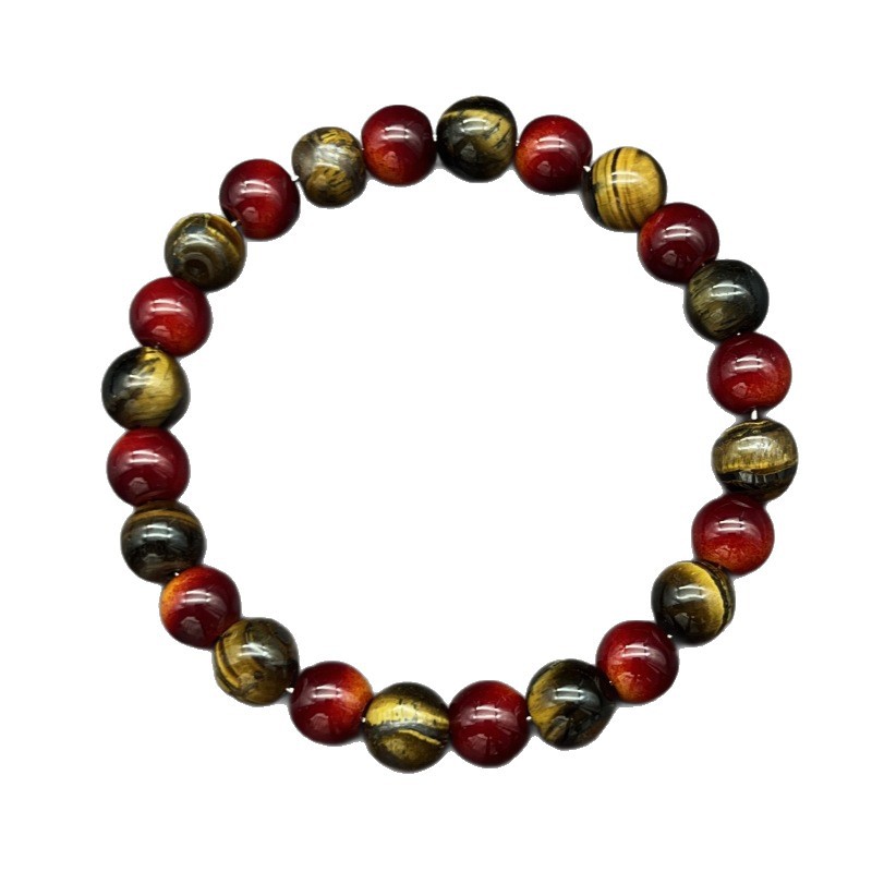 Multi-element Cuprite Red Tigers Eye Black Tourmaline Bracelet