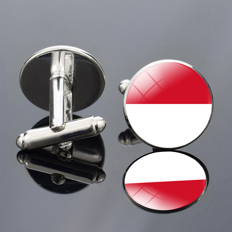 National Flags Of The World Series Time Gem Cufflinks Jewelry