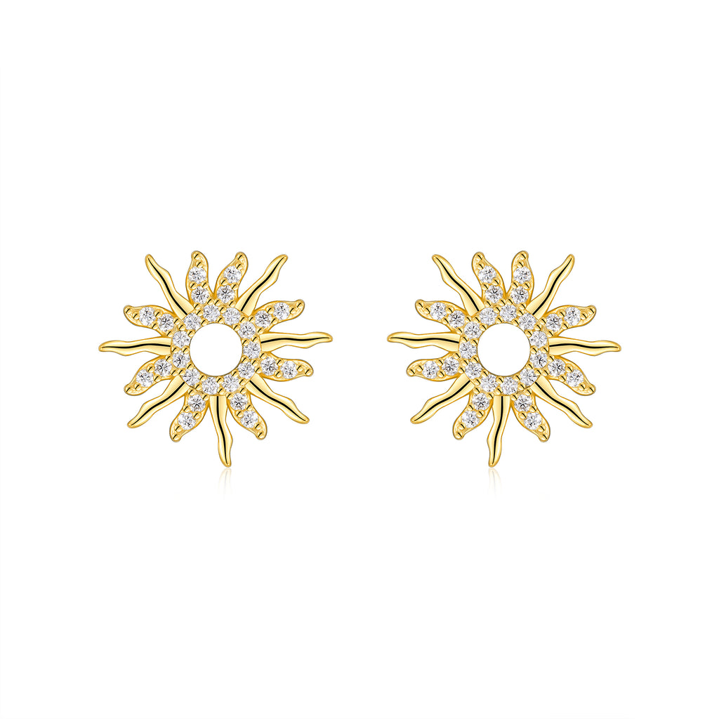 Top-quality Moissanite Luxury And Fashionable Light Luxury Jewelry Silver Stud Earrings S925 Silver Electroplated Gold