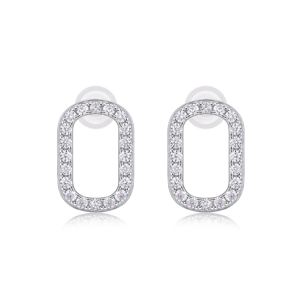 Return To Simplicity - Top-quality Moissanite Luxury And Fashionable Light Luxury Jewelry, Silver Stud Earrings S925, Silver-plated Platinum