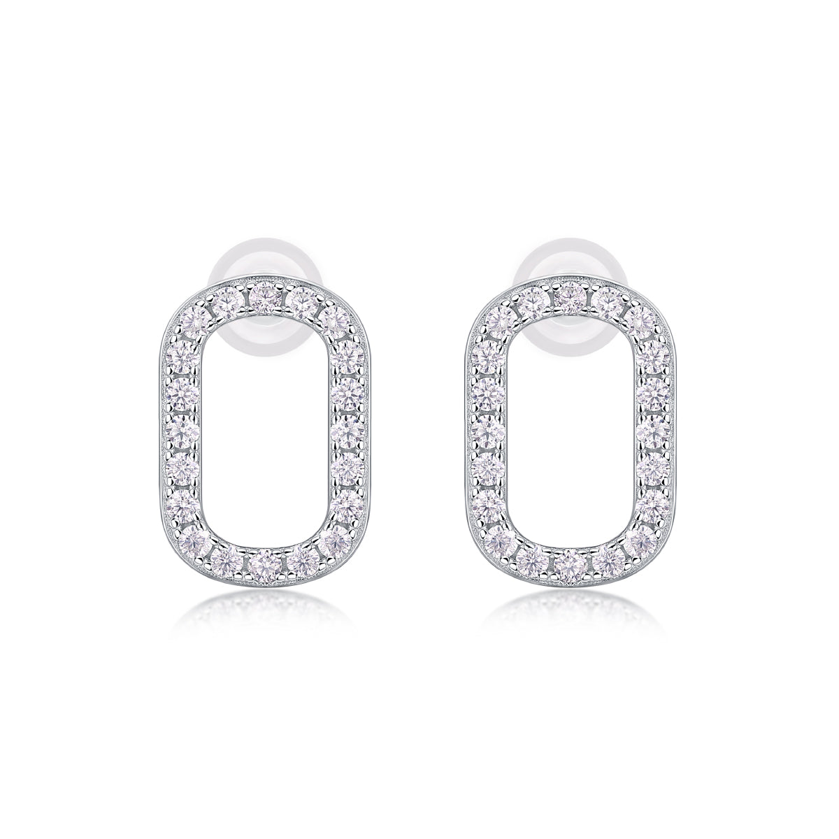 Return To Simplicity - Top-quality Moissanite Luxury And Fashionable Light Luxury Jewelry, Silver Stud Earrings S925, Silver-plated Platinum