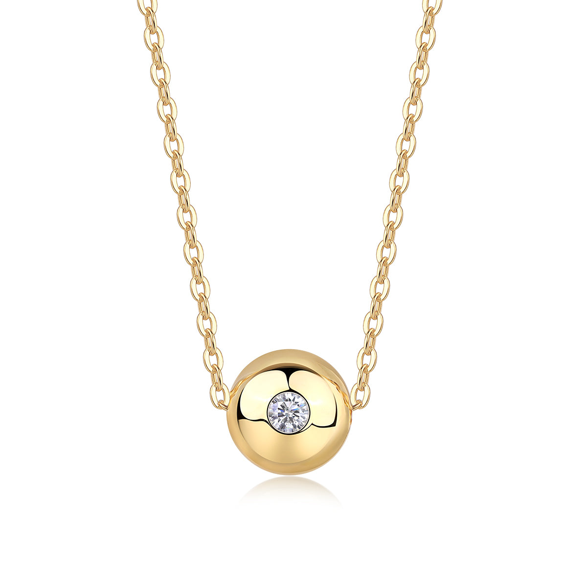 Good Fortune Flows - A Fashionable And Trendy Necklace Pendant Set With Top-quality Moissanite S925 And Silver Plated With Gold Can Be Tested With A Diamond Pen.