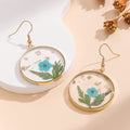 Fresh And Stylish Resin Daisy Earrings With Preserved Flowers A Unique Statement Piece