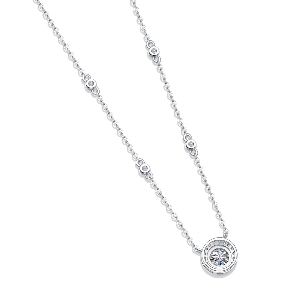 Twinkling Starlight - A Fashionable And Trendy Necklace Pendant Set With Top-quality Moissanite S925 Silver And Platinum-plated Gold Can Be Tested With A Diamond Pen.