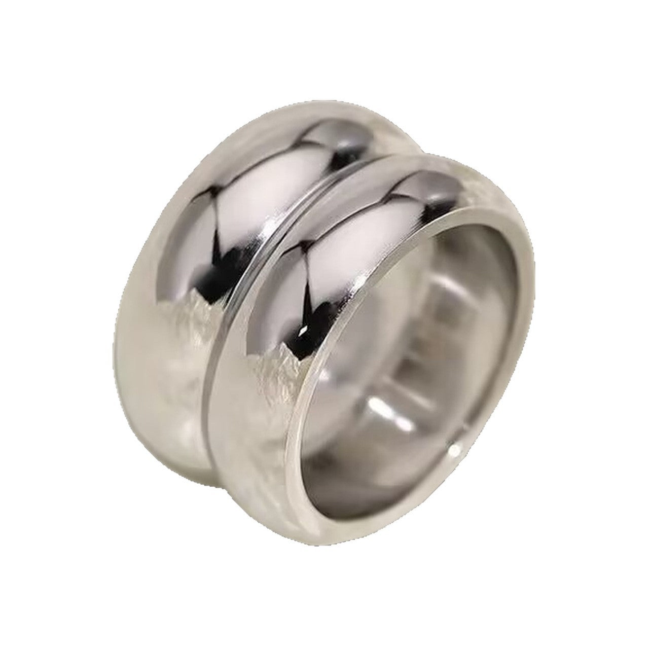 Stylish Titanium Steel Ring For Women Double-Layer Minimalist Plain Band