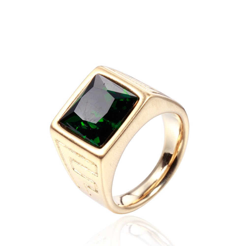Retro Trendy Men Stainless Steel Ring
