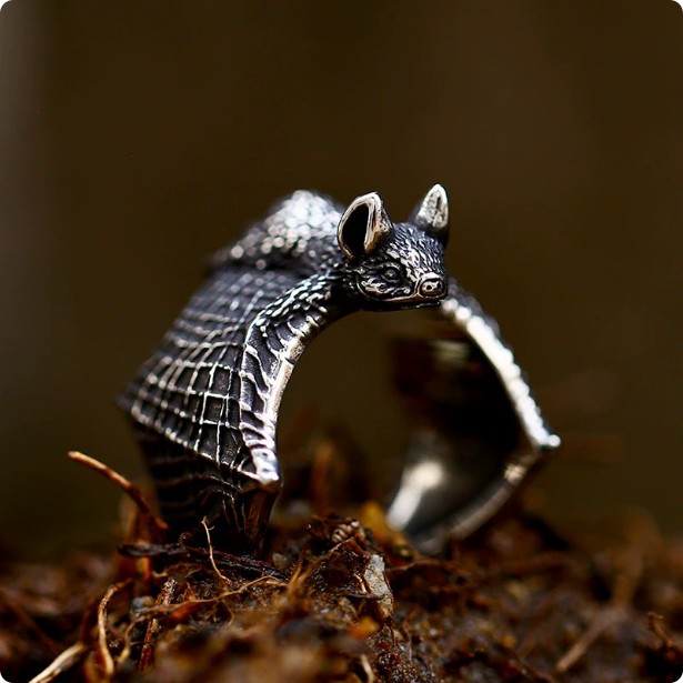 European And American Fashion Gemstone Retro Titanium Steel Ring For Men