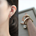 Stylish Versatile And Minimalist Korean-style Zircon Earrings
