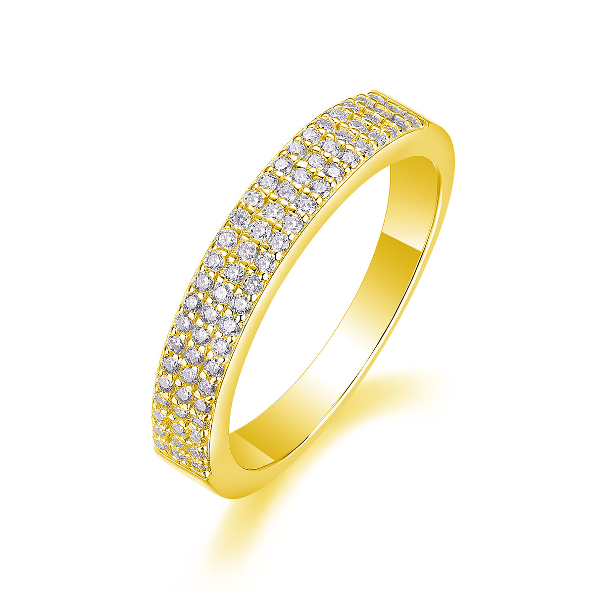 Dancing Gracefully - A Wedding Ring Set With Top-quality Moissanite S925 Silver And Platinum-plated Diamond. The Ring Can Be Tested With A Diamond Pen In Yellow Gold And Rose Gold