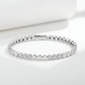 Silver-Plated Gold Round Moissanite Bubble Niche High-End Womens Bracelet