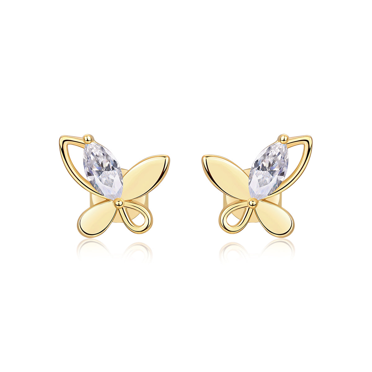 Chasing Dreams Four-Leaf Clover - Luxurious And Fashionable Light Luxury Jewelry Stud Earrings Set With Top-quality Moissanite, S925 Silver Electroplated Gold