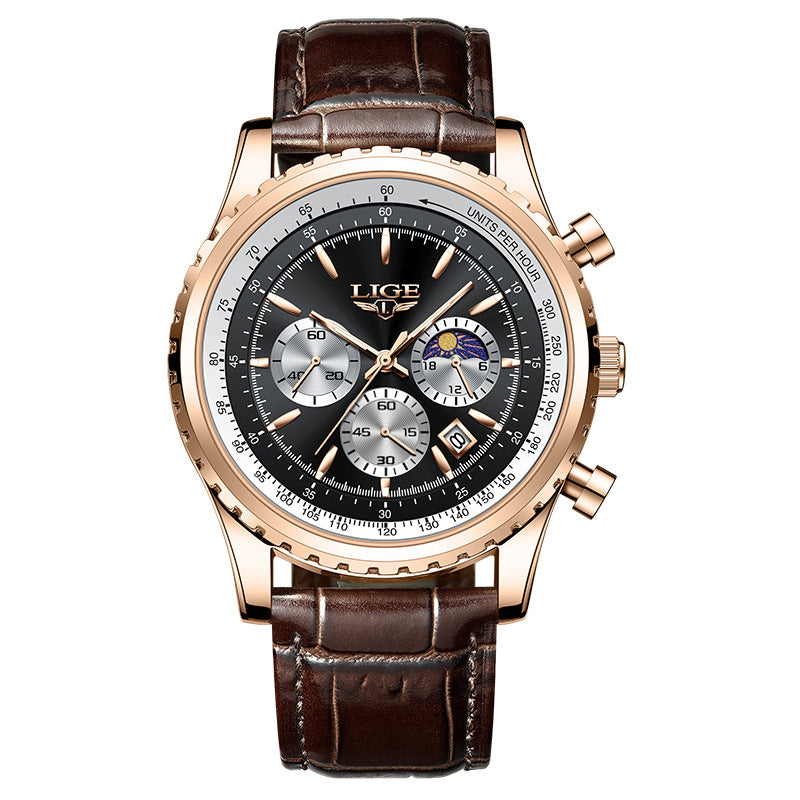 New Men's Multi-function Timing Sports Waterproof Watch