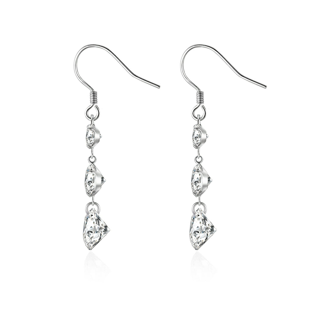 Top-quality Moissanite Luxury And Fashionable Light Luxury Jewelry Silver Stud Earrings S925 Silver Plated Platinum