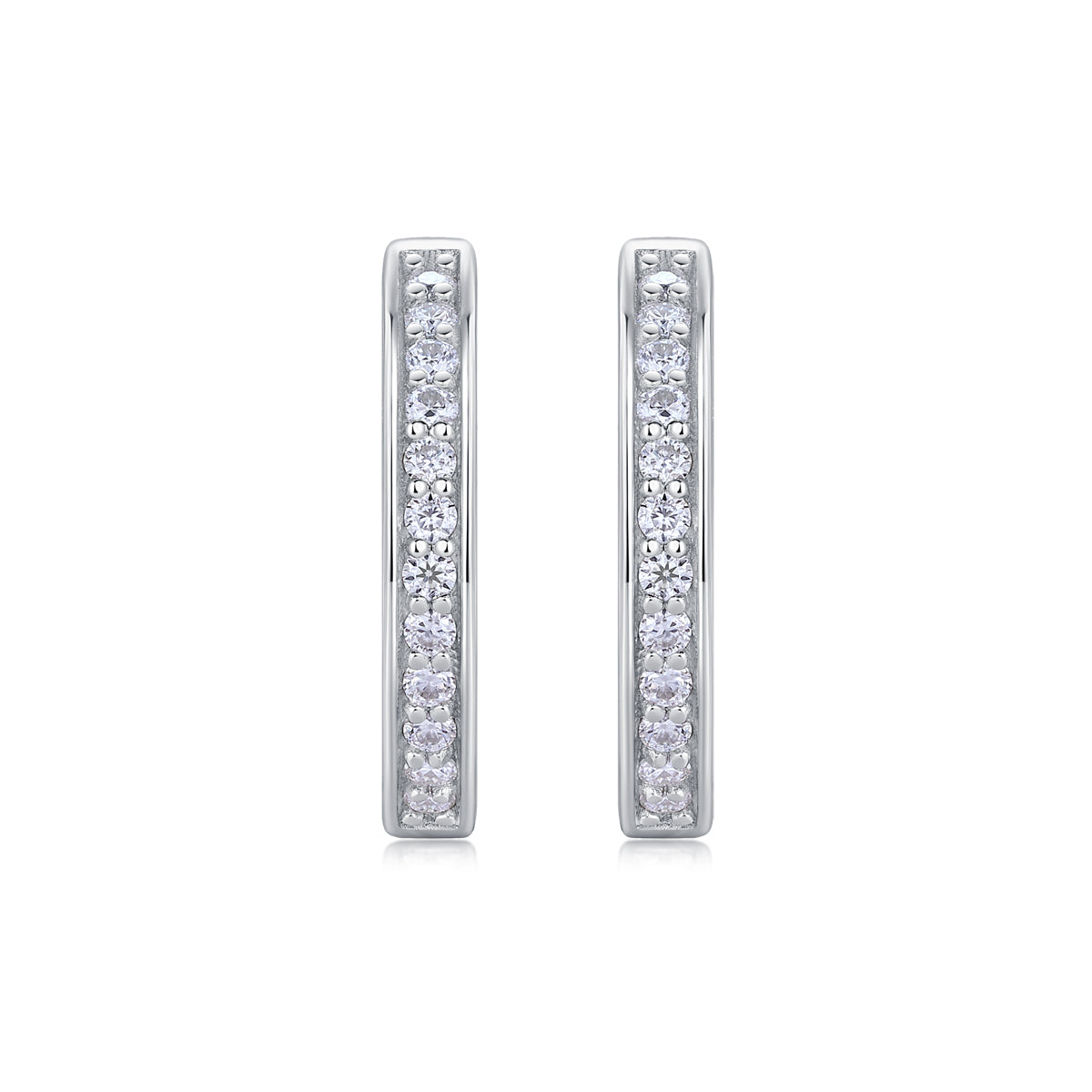 Morning Dew - Earrings Set With Top-quality Moissanite S925, Silver And Platinum-plated Stud Earrings, A Fashionable And Trendy Accessory That Can Be Tested With A Diamond Pen