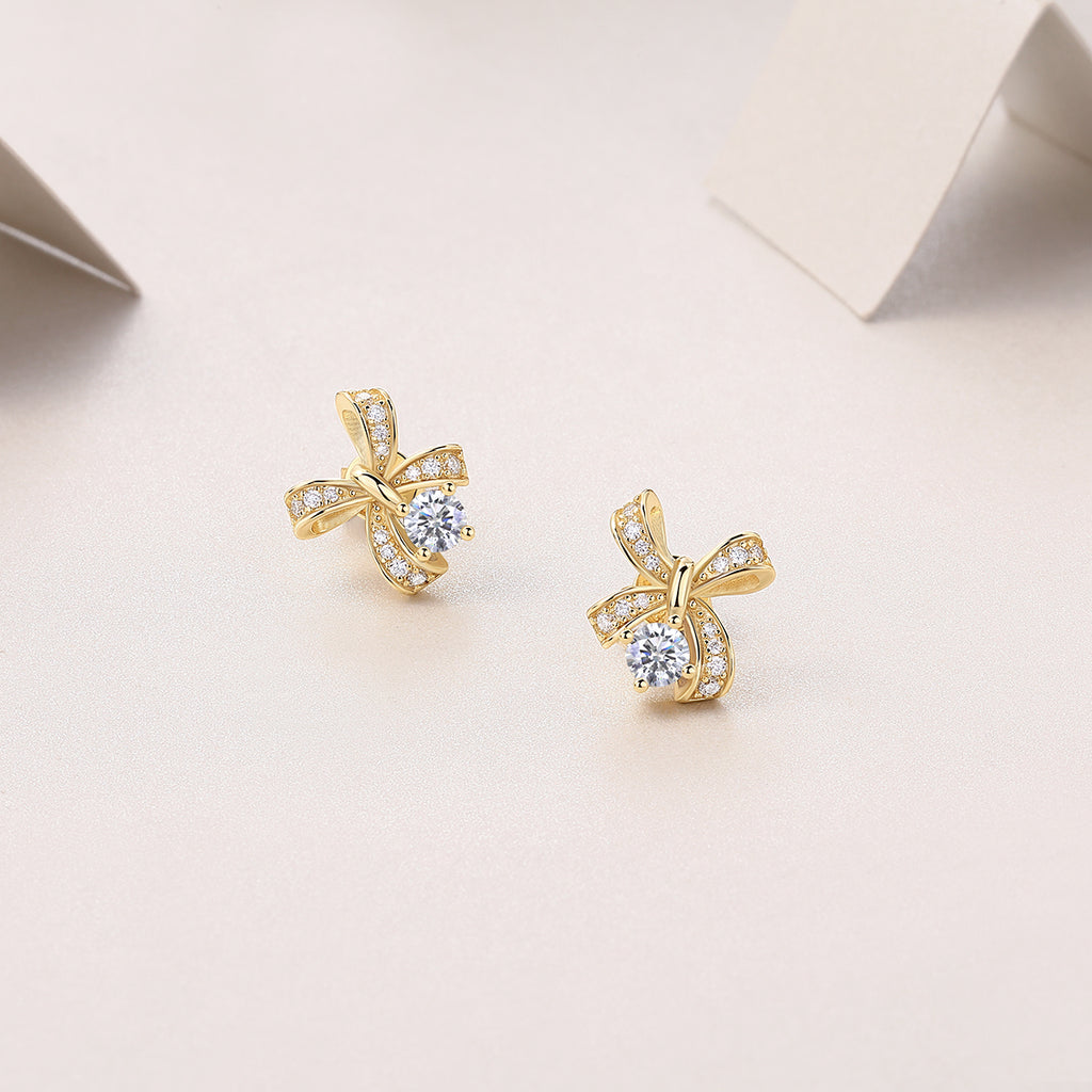 Top-quality Moissanite Luxury And Fashionable Light Luxury Jewelry Silver Stud Earrings S925 Silver Plated Platinum