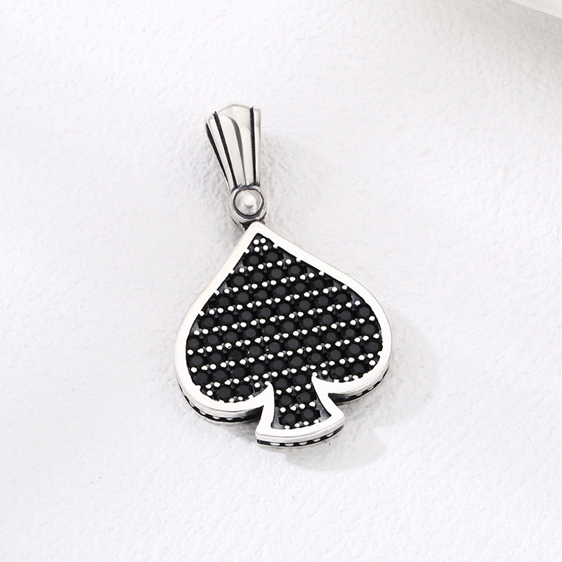 Women's 925 Sterling Silver Spade Pendant