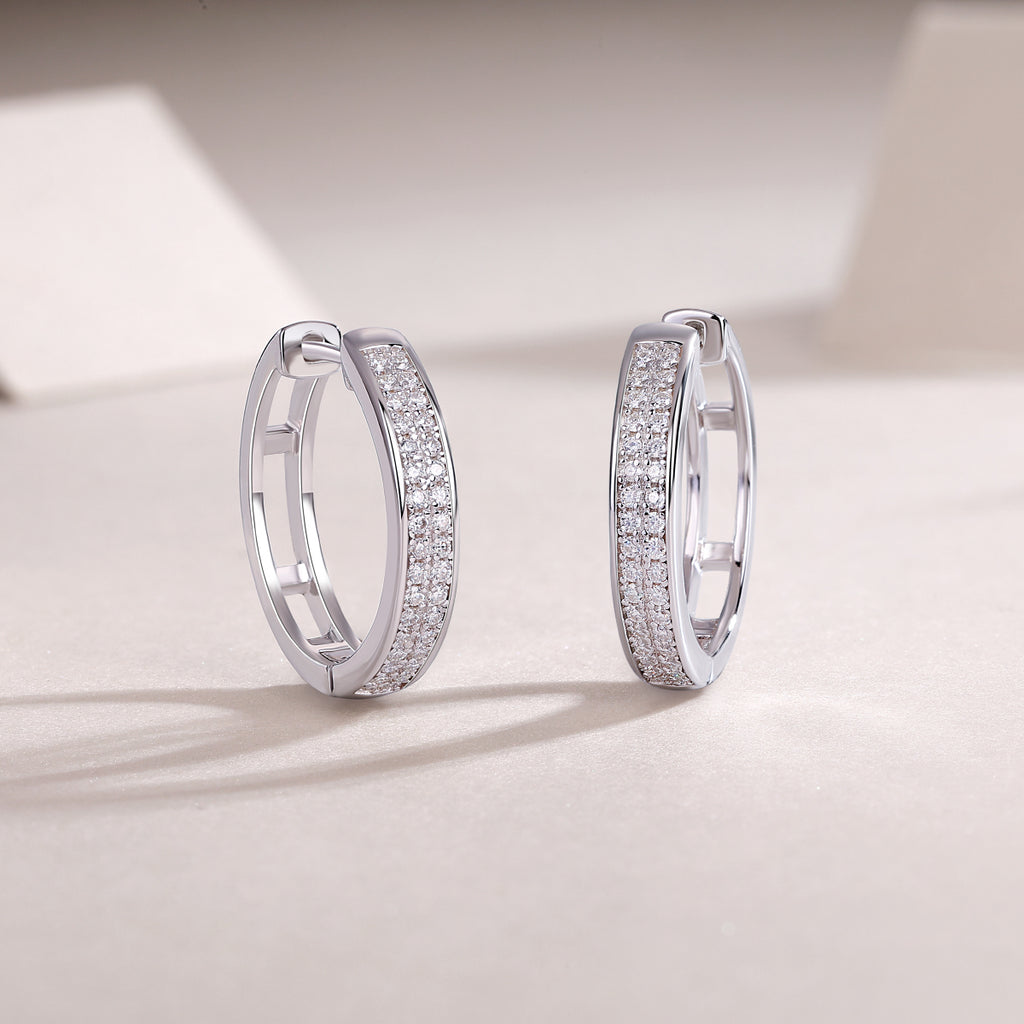 Firefly Light - Premium Moissanite Luxury Fashion Light Luxury Jewelry Silver Stud Earrings S925 Silver Plated Platinum