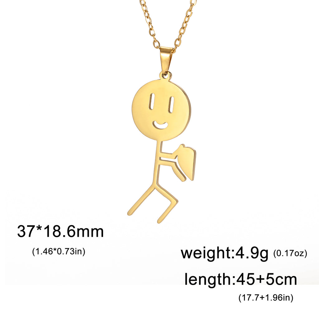 Stylish Womens Pendant Stainless Steel Necklace