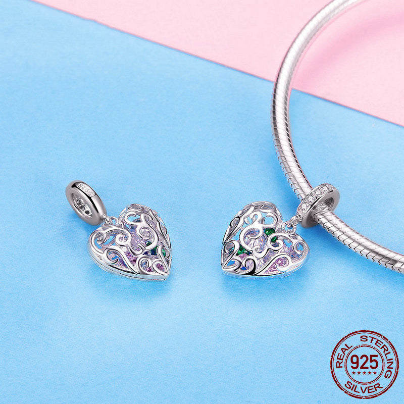 Throbbing Heart Sterling Silver Heart Pendant Fashion
