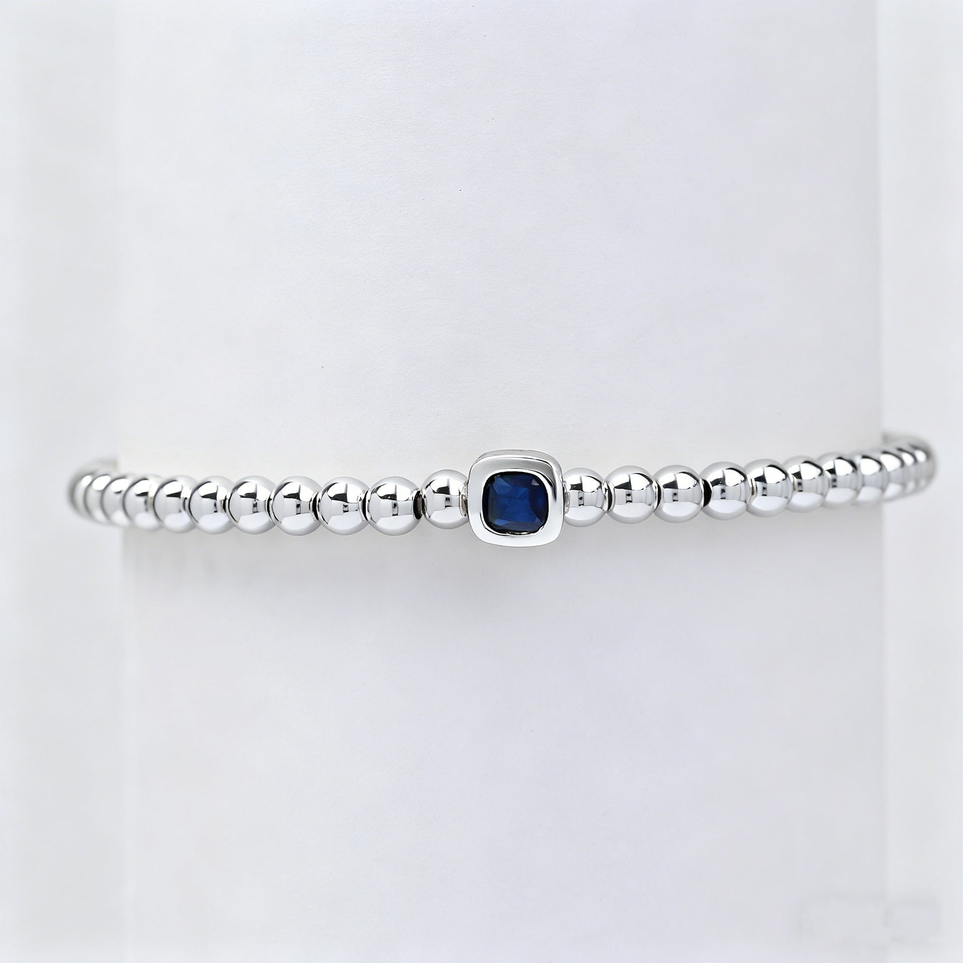 December Square Birthstone Bracelet In Brass