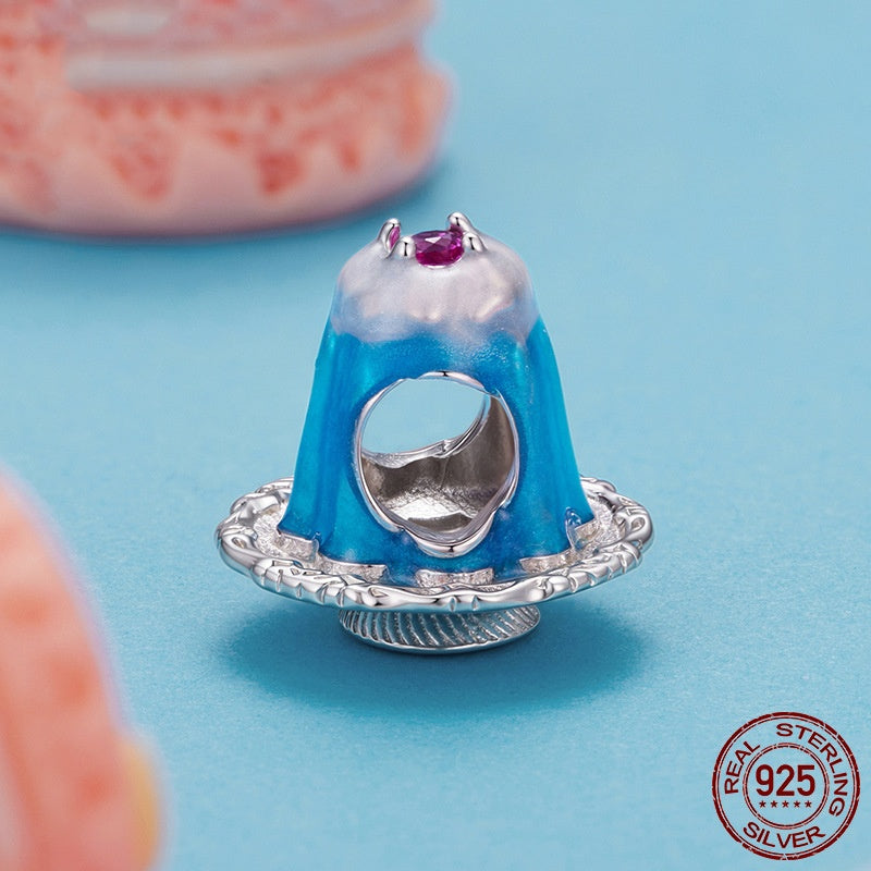S925 Sterling Silver Dripping Pudding Bracelet String Beads DIY Bead