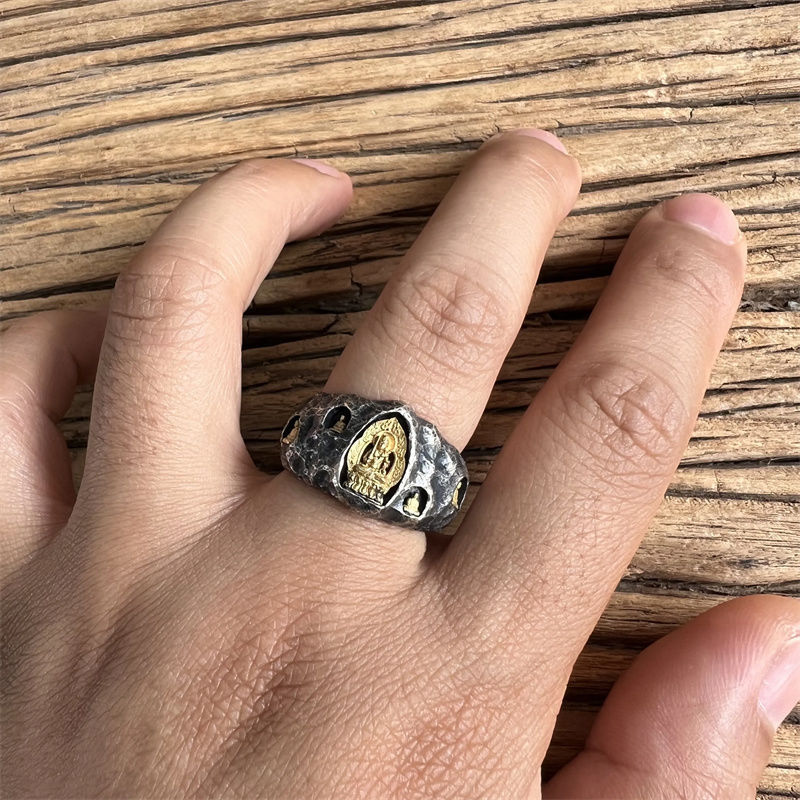 Exquisite Vintage Ring Featuring The Golden Buddha Cave