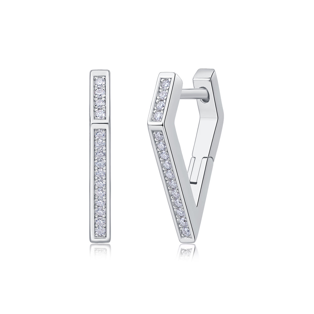 Coronation - Earrings Set With Top-quality Moissanite S925, Silver And Platinum-plated Stud Earrings, A Fashionable And Trendy Accessory That Can Be Tested With A Diamond Pen