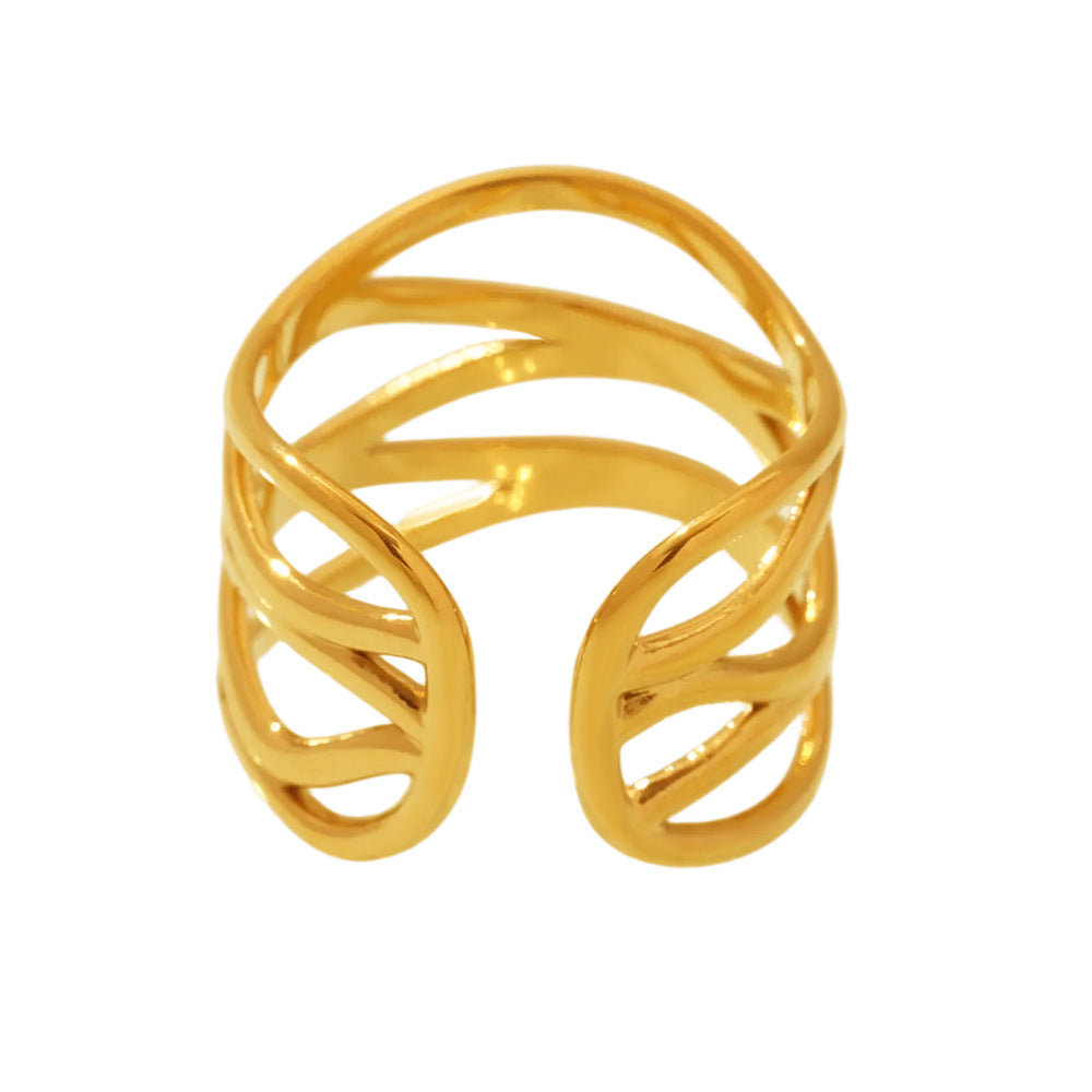 Creative Multi-layer Cross-color Ring For Women