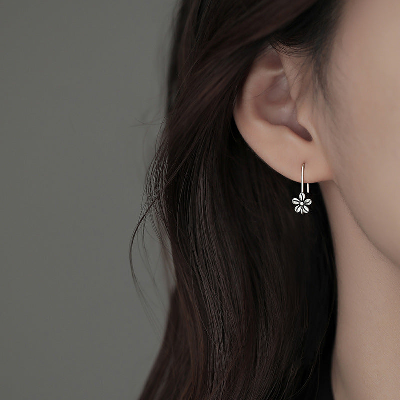 One Thought 925 Sterling Silver Flower Earrings For Women