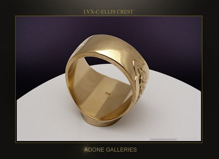 New Golden Mysterious Totem Fountain Sculpture Ring