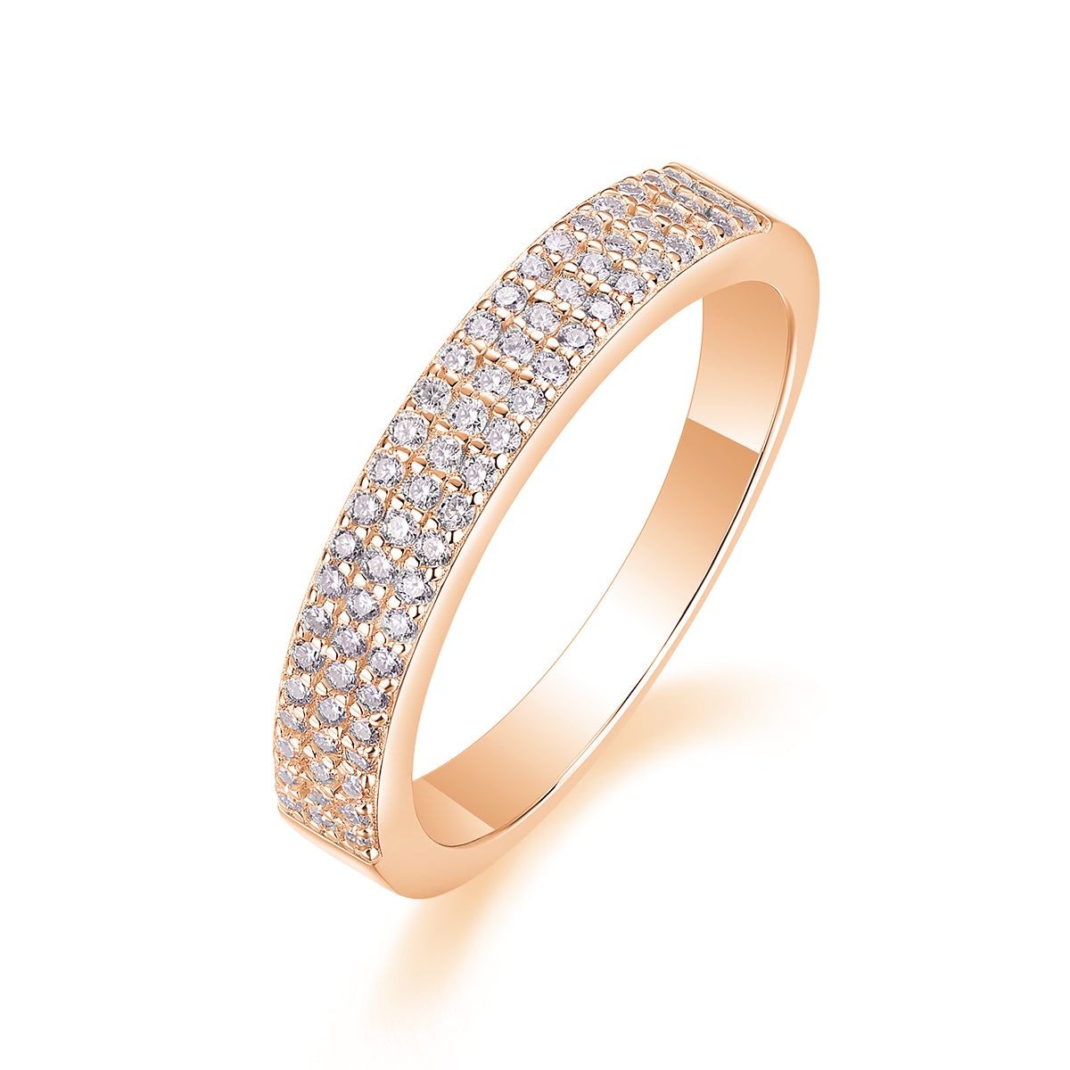 Dancing Gracefully - A Wedding Ring Set With Top-quality Moissanite S925 Silver And Platinum-plated Diamond. The Ring Can Be Tested With A Diamond Pen In Yellow Gold And Rose Gold