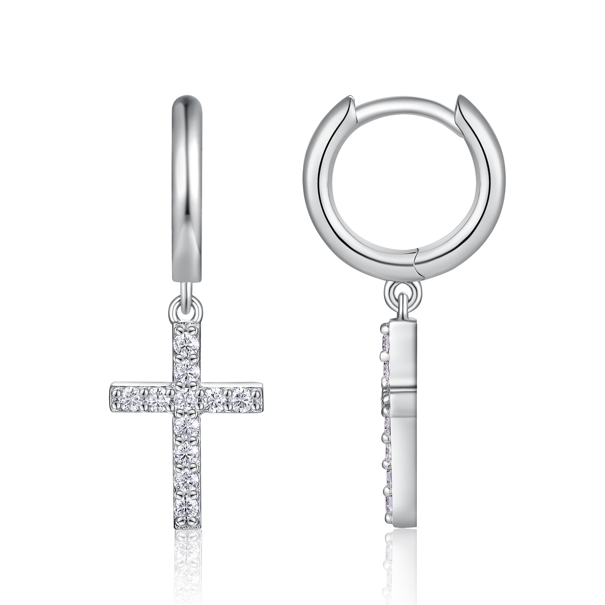 Top-quality Moissanite Luxury And Fashionable Light Luxury Jewelry Silver Stud Earrings S925 Silver Plated Platinum