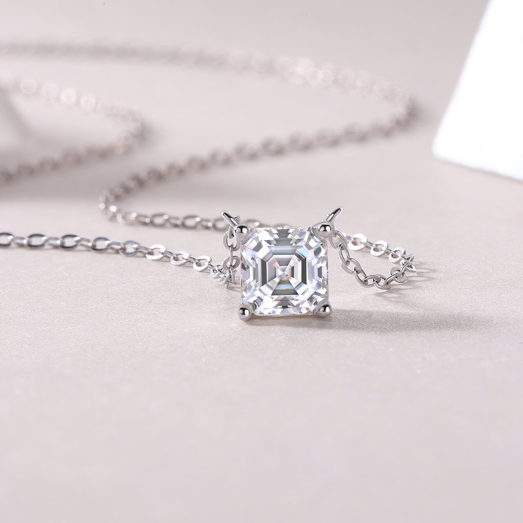 Eternal - A Fashionable And Trendy Necklace Pendant Set With Top-quality Moissanite S925 Silver And Platinum Plating Can Be Tested With A Diamond Pen