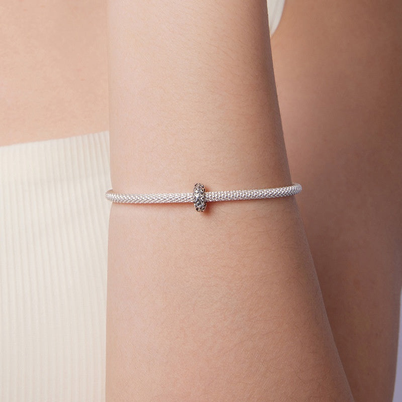 S925 Silver Spacer Beads Vintage Pattern Mini Bracelet Beads