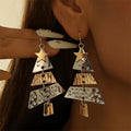 Womens Stylish Christmas Tree Earrings