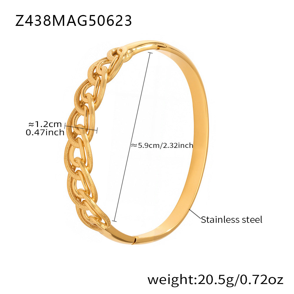 High-end Stainless Steel Zircon Bracelet