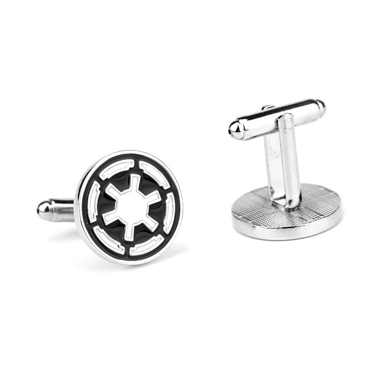 Round Cufflinks Copper Material French Shirt Cufflinks