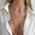 Hip-hop Personality Geometric Teardrop Pendant Necklace