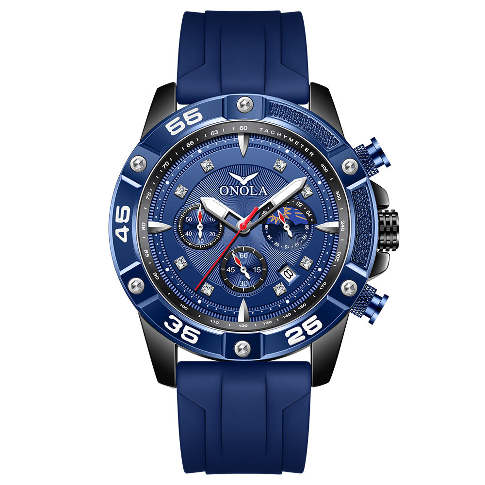 Fashion Casual New Style Multifunctional Quartz Waterproof Tape Watch