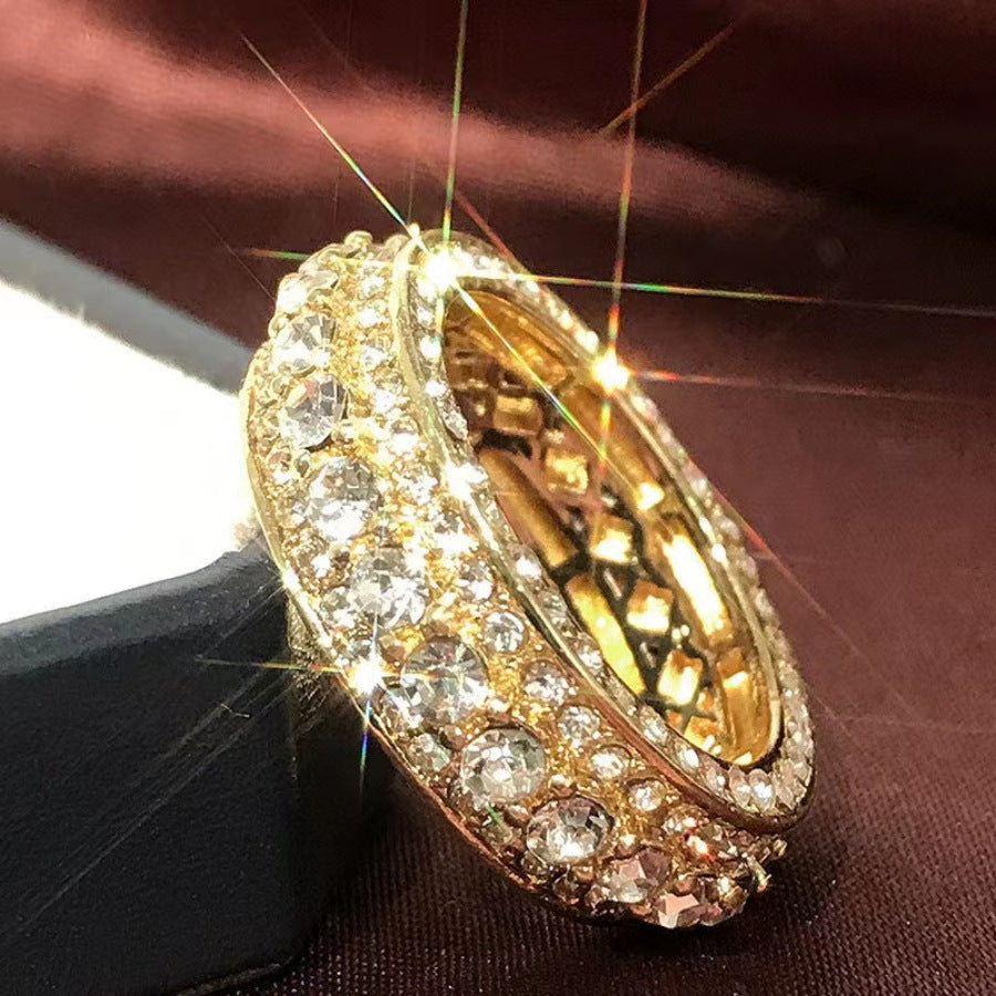 Womens Fashion Gold Alloy Luxury Ring