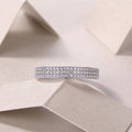 Dancing Gracefully - A Wedding Ring Set With Top-quality Moissanite S925 Silver And Platinum-plated Diamond. The Ring Can Be Tested With A Diamond Pen In Yellow Gold And Rose Gold