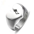 European And American Fashion Heart-shaped Titanium Steel Ring