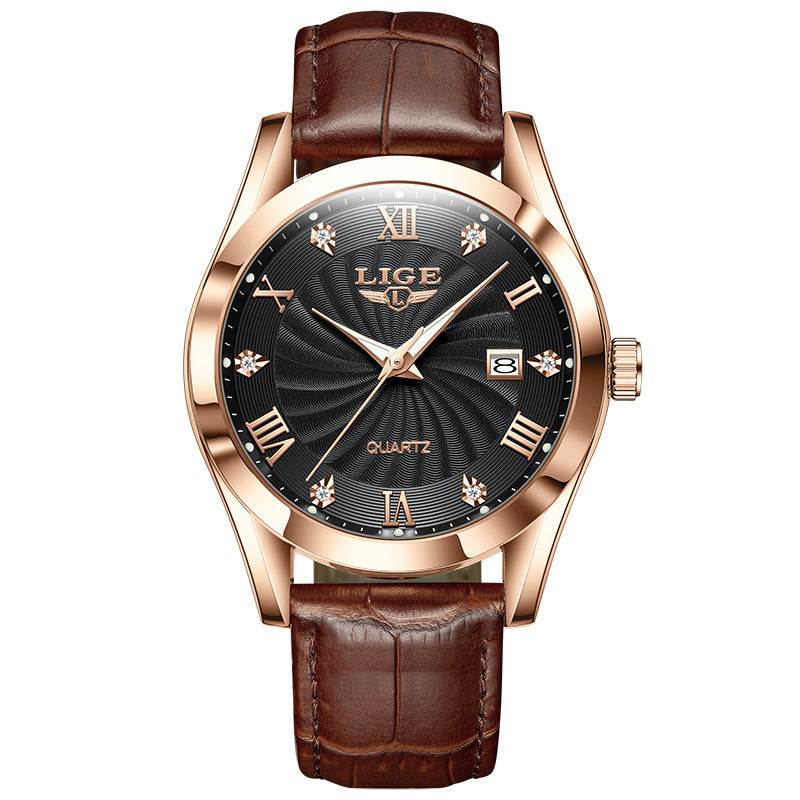 Middle-aged And Elderly Men's Watch Fashionable Simple Waterproof