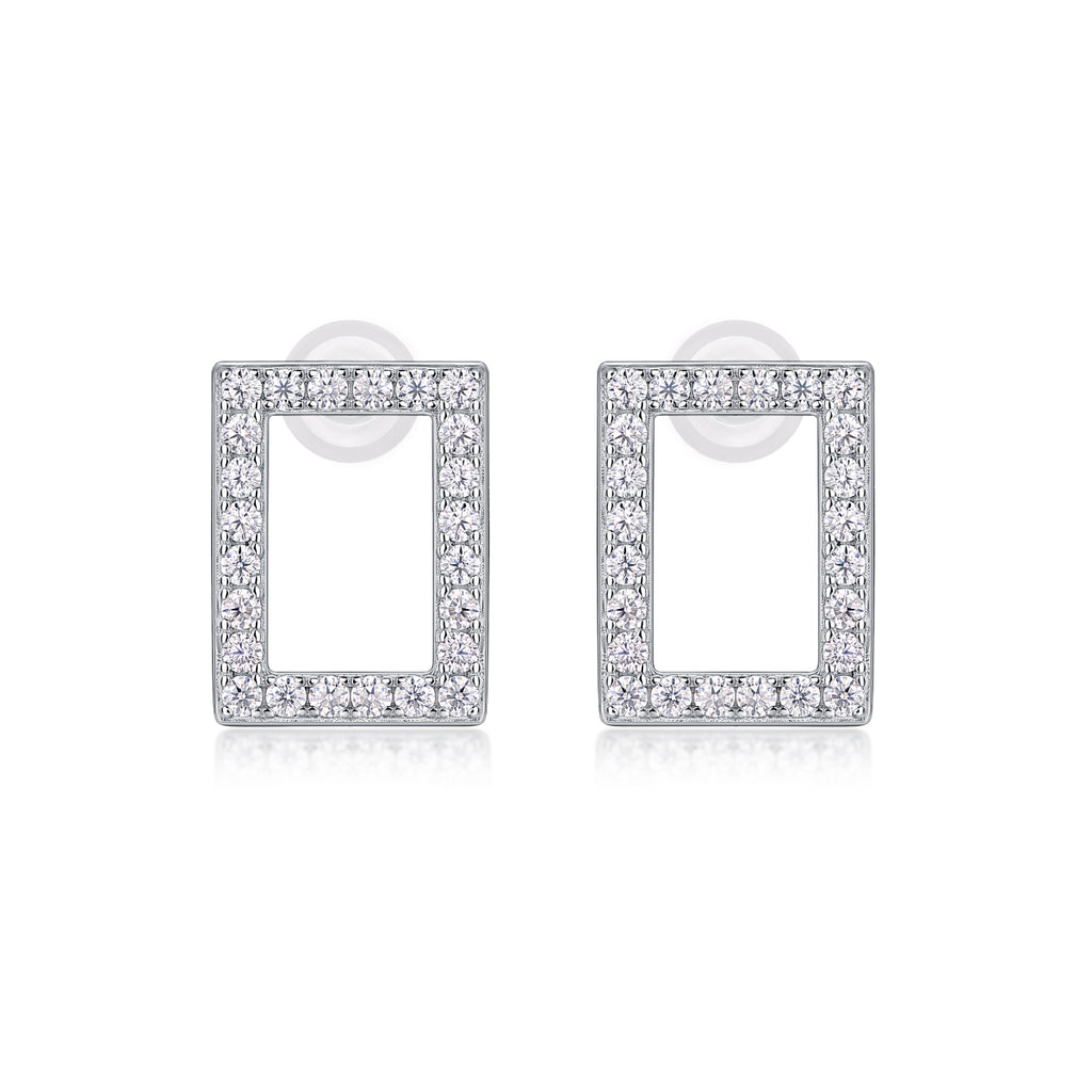 Shining Brightly - Top-quality Moissanite Luxury, Fashionable And Light Luxury Jewelry, Silver Stud Earrings S925, Silver-plated Platinum.